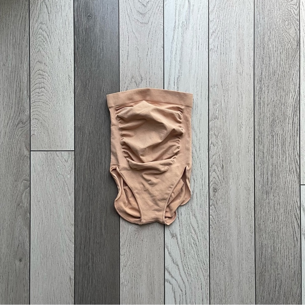 SKIMS High-Waisted Maternity Brief in Tan